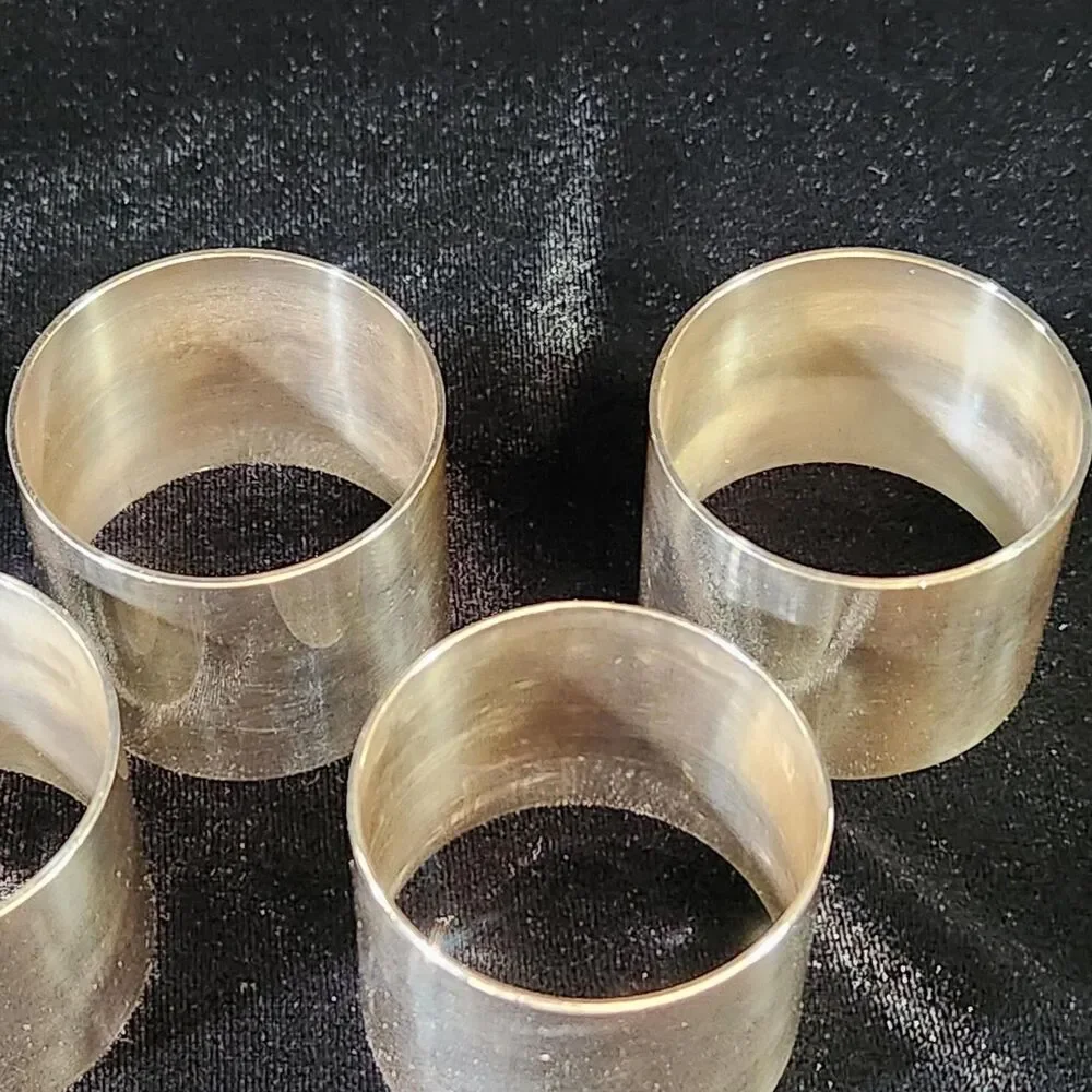 Danish Silver Napkin Holders Set of 4 Minimalist Scandinavian Modern Denmark